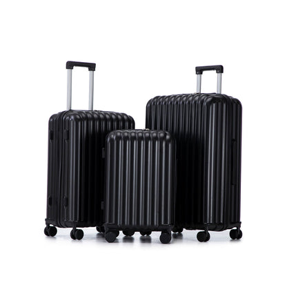 3-piece black spinner luggage set by HouseOfZazla with hard-shell cases on Tampa Home & Garden Store