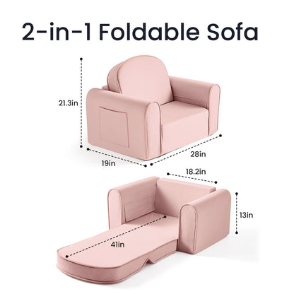 Tiny Land GentleSnug Kid Chair pink 2-in-1 foldable play sofa by Tiny Land INC on Tampa Home & Garden Store