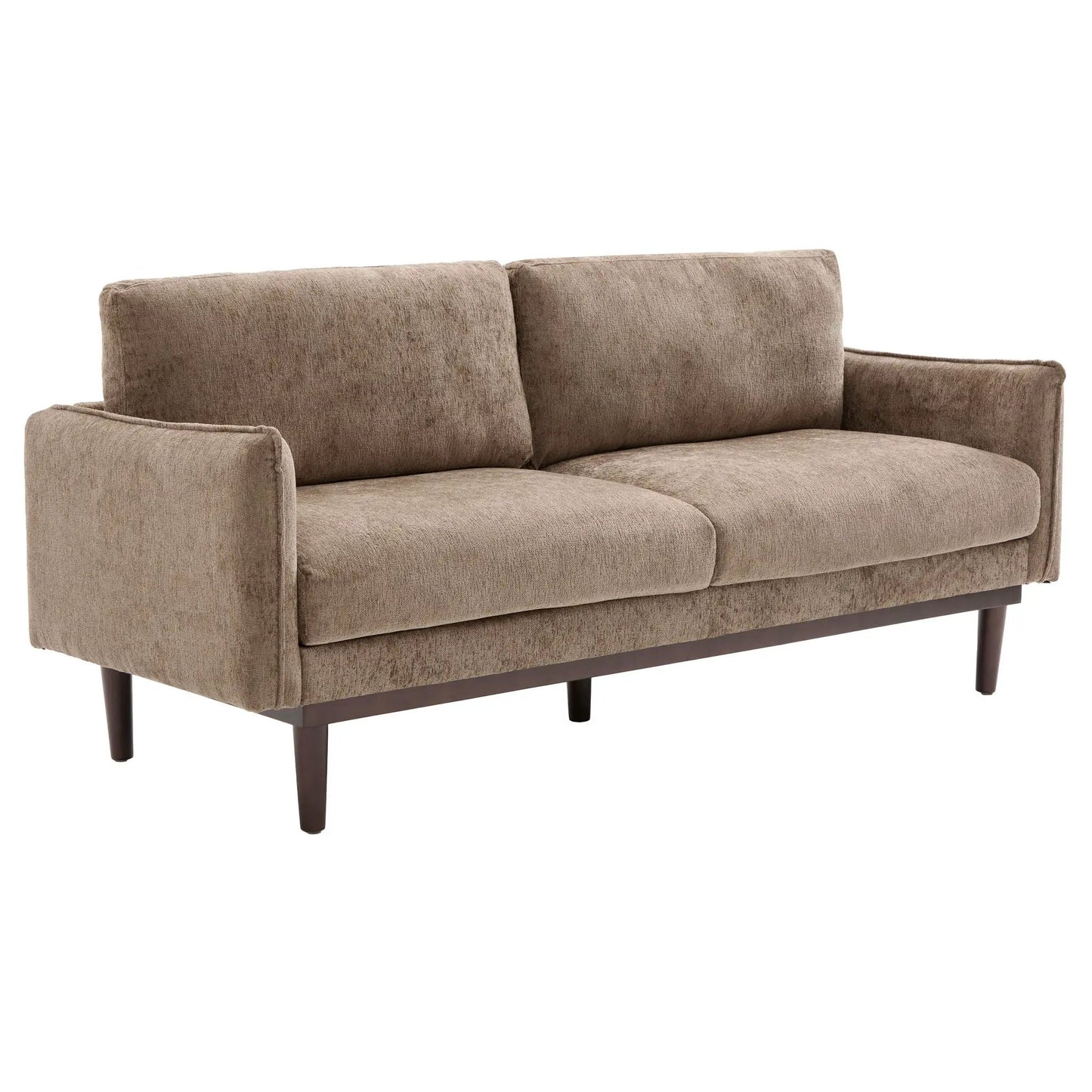 Loveseat sofa beige fabric with plush back cushions stationary loveseat on Tampa Home & Garden Store