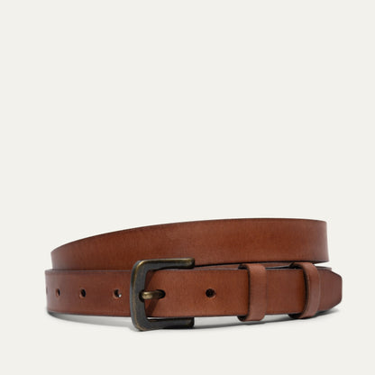 Classic Double Loop belt by Will Leather Goods in brown leather with double loop design on Tampa Home & Garden Store