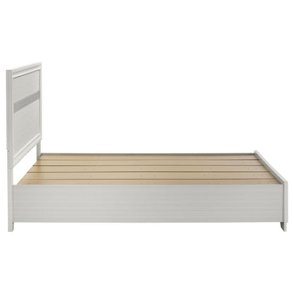 Orchid storage panel bed by HouseOfZazla, white wood frame with paneled headboard on Tampa Home & Garden Store