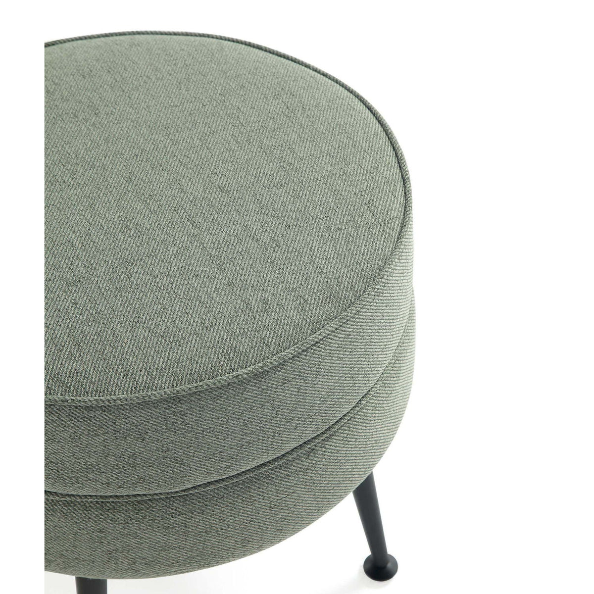 Bailey Accent Ottoman upholstered bench in moss green fabric with black legs by HouseOfZazla on Tampa Home & Garden Store
