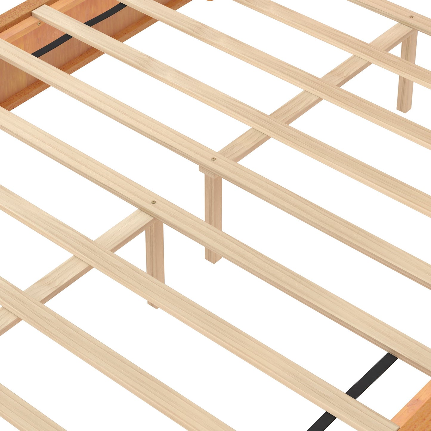 Modern Platform Bed Frame with Tall Headboard