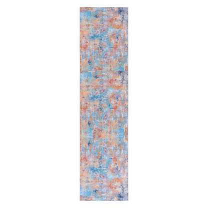 Maval Washable Runner Rug With Medallion Pattern