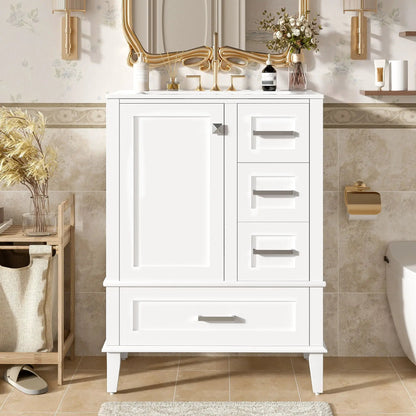 Bathroom Vanity With Sink Solid Wood Cabinet