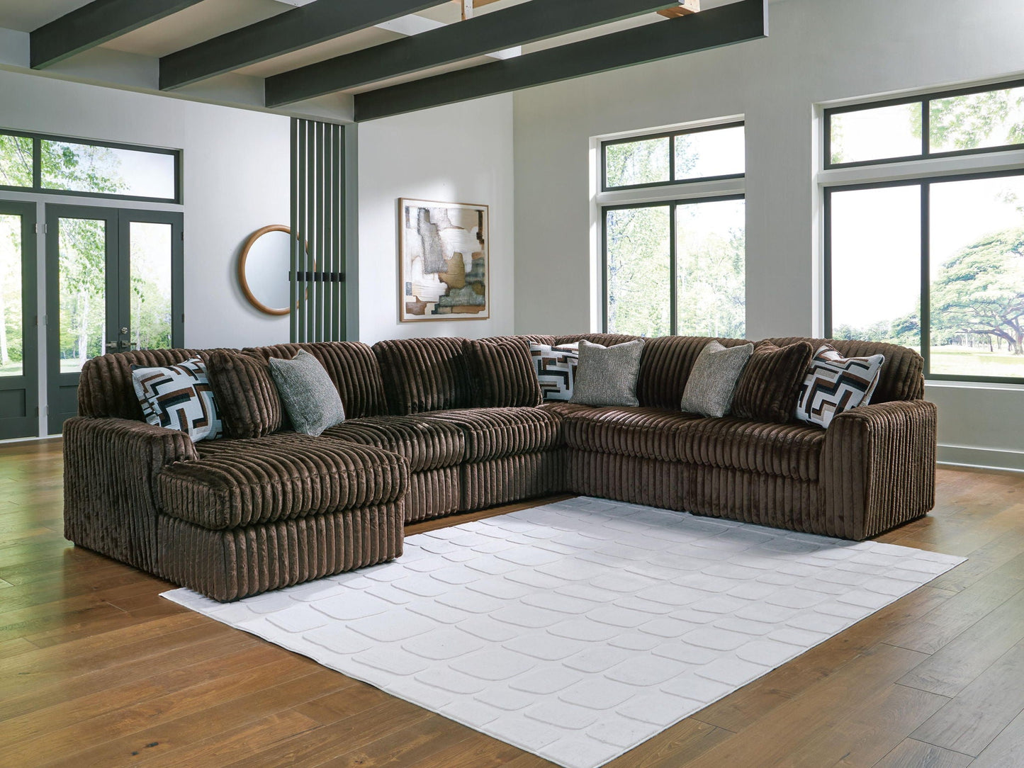 Midnight Madness Sectional and Jumbo Corduroy