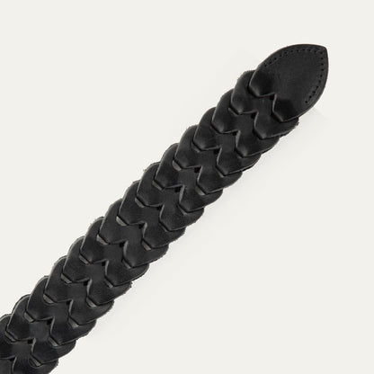 W Link Belt by Will Leather Goods, black braided leather belt on Tampa Home & Garden Store