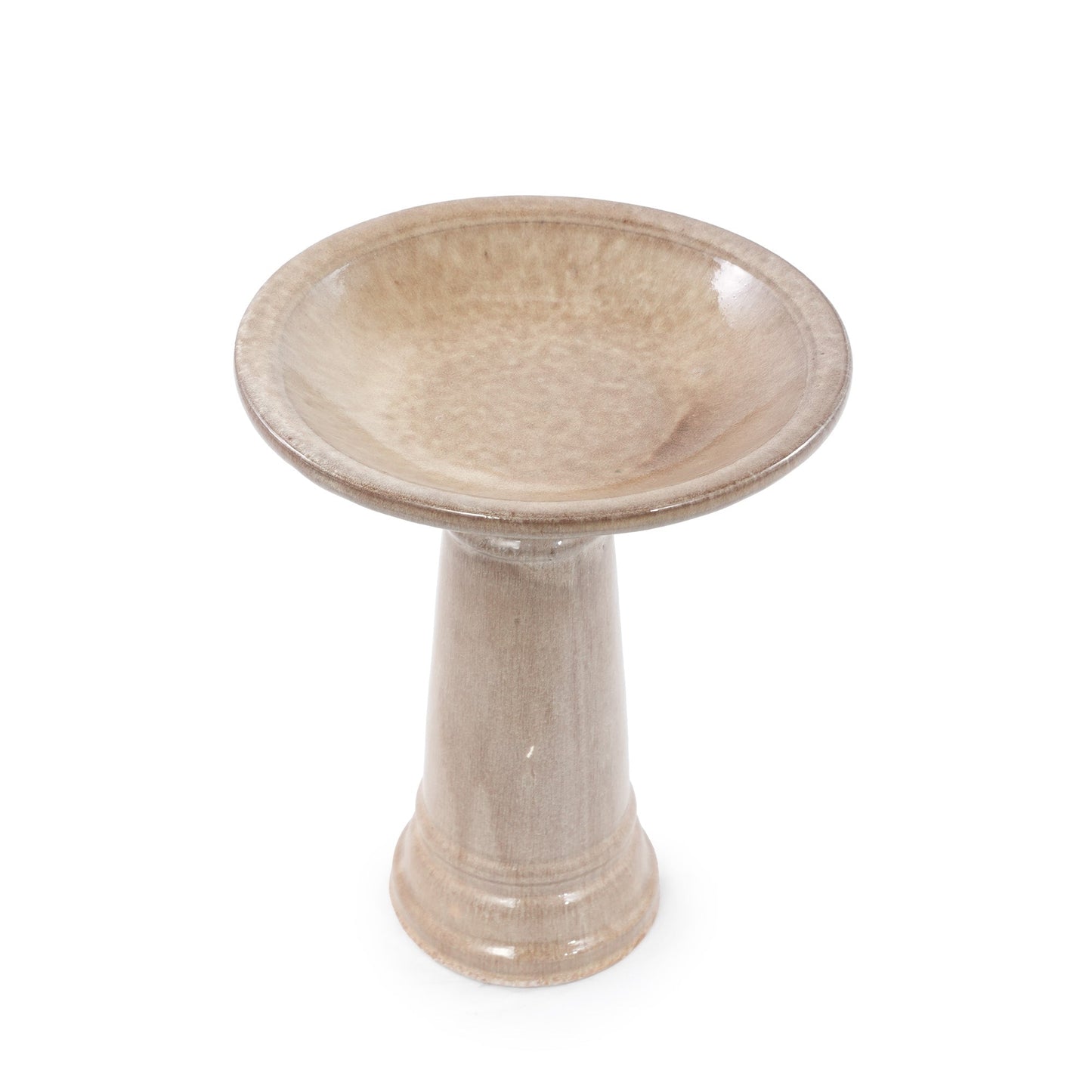 Vintage Khaki Ceramic Bird Bath and Garden