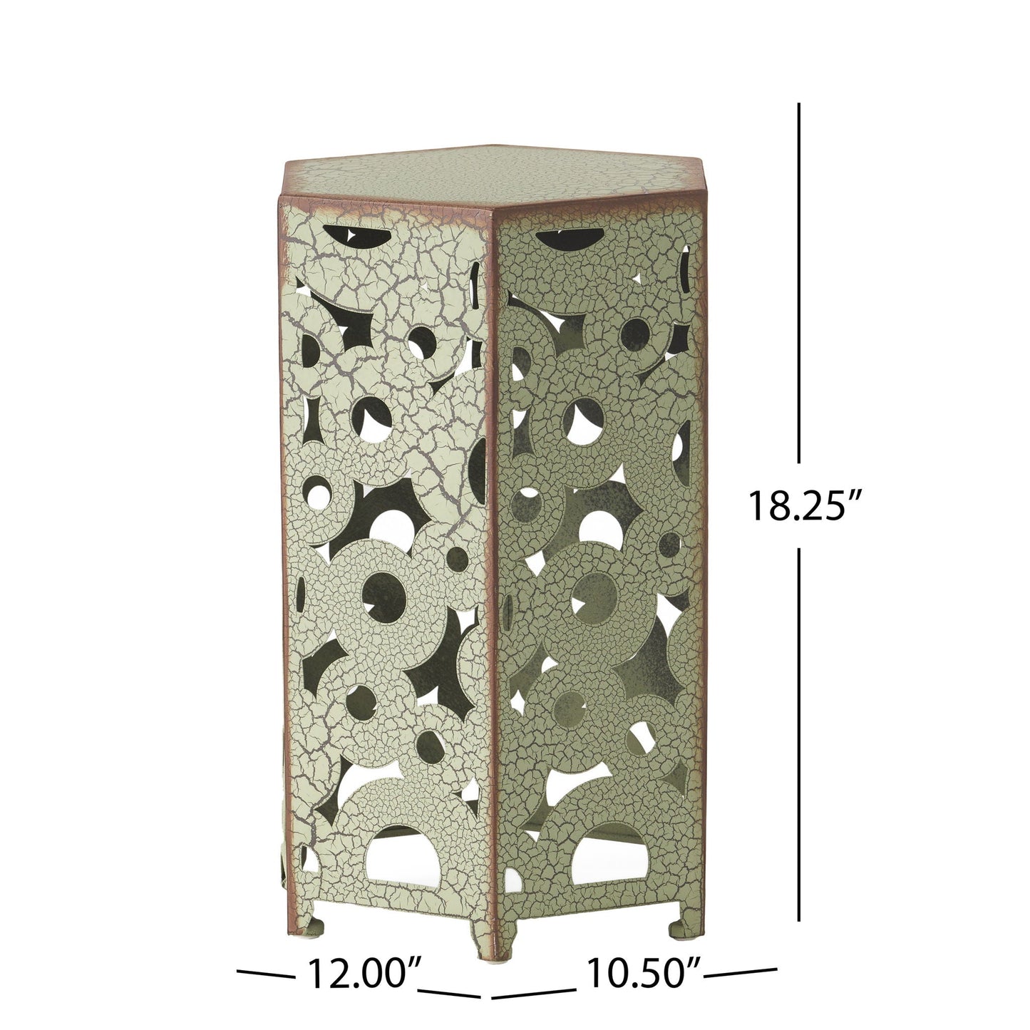 Selva Accent Table Set outdoor side tables by HouseOfZazla; beige olive finish, two cubes on Tampa Home & Garden Store