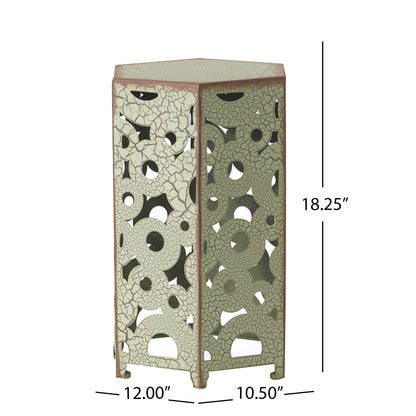 Selva Accent Table Set outdoor side tables by HouseOfZazla; beige olive finish, two cubes on Tampa Home & Garden Store
