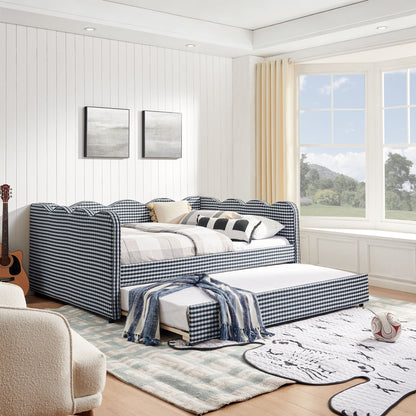 Gingham Daybed With Usb Port And The Wave Shape