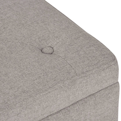 Hamilton Upholstered Storage Ottoman gray fabric Unique Piece Furniture on Tampa Home & Garden Store