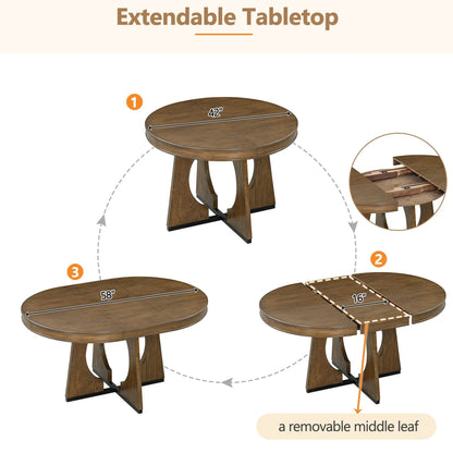 Round Dining Table Set for 4 with Chairs