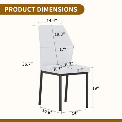 Ergonomic simple chair with metal legs, white seat and back, kid-sized HouseOfZazla chair set on Tampa Home & Garden Store