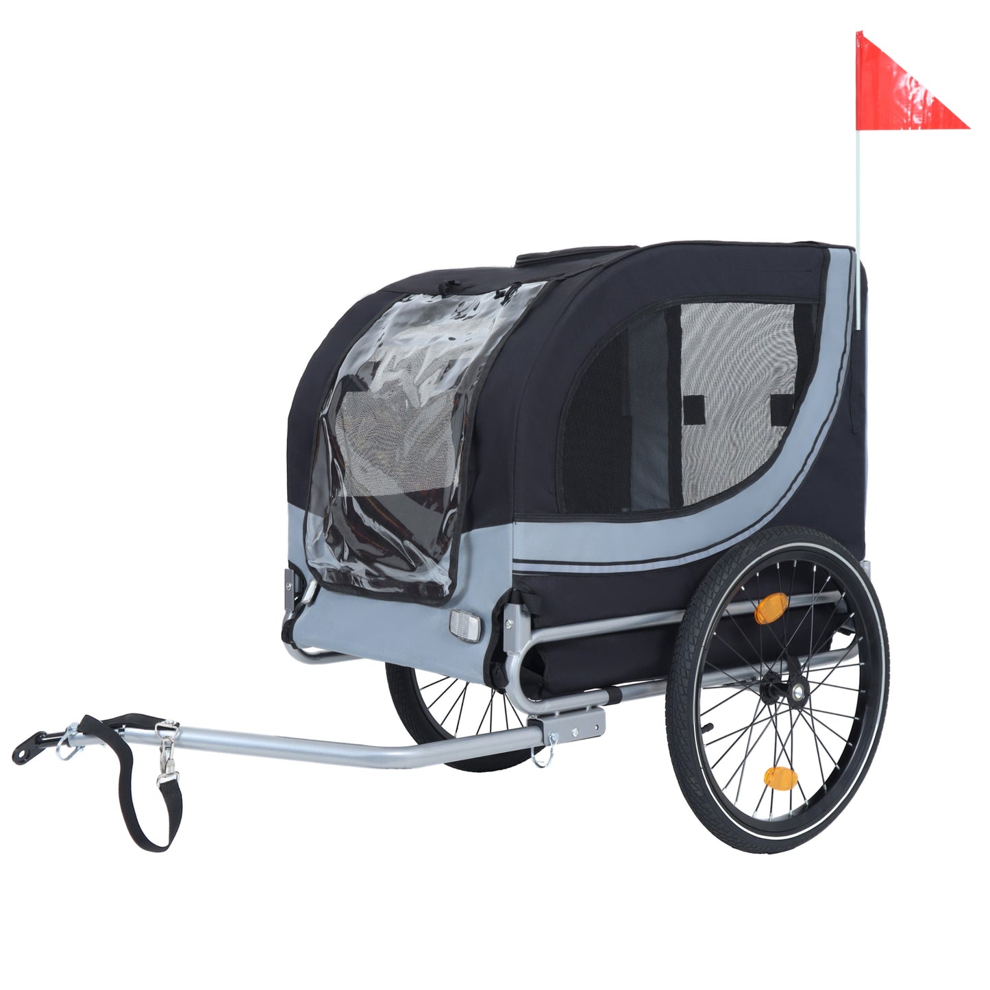 Large folding dog trailer 66lb capacity with mesh windows, navy fabric on Tampa Home & Garden Store