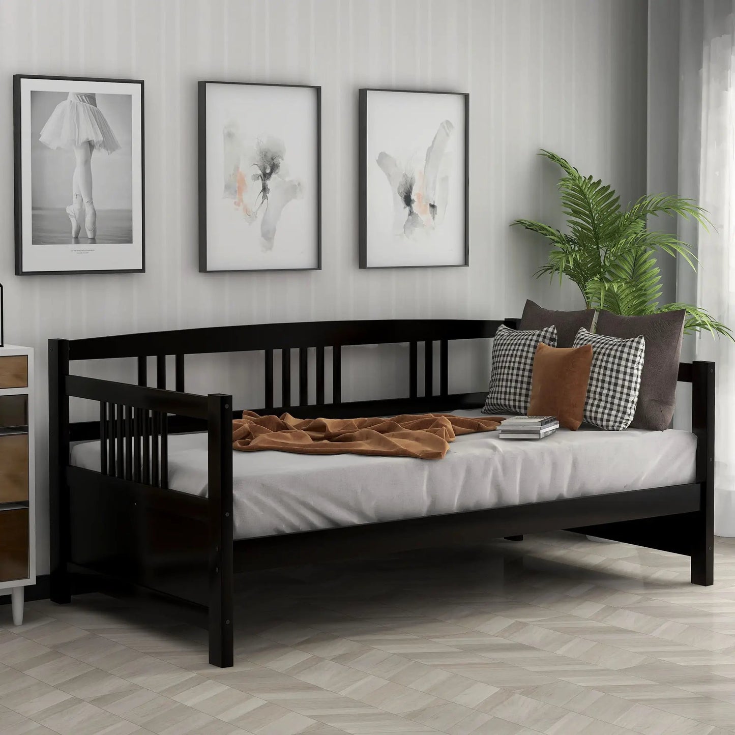 Multifunctional Modern Daybed by Unique Piece Furniture, black storage bed with slatted frame on Tampa Home & Garden Store