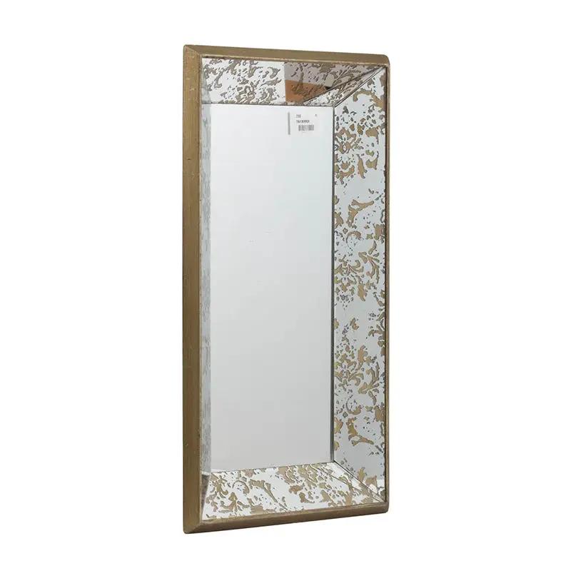 Antique rectangle wall mirror with floral accents and tray by Unique Piece Furniture on Tampa Home & Garden Store