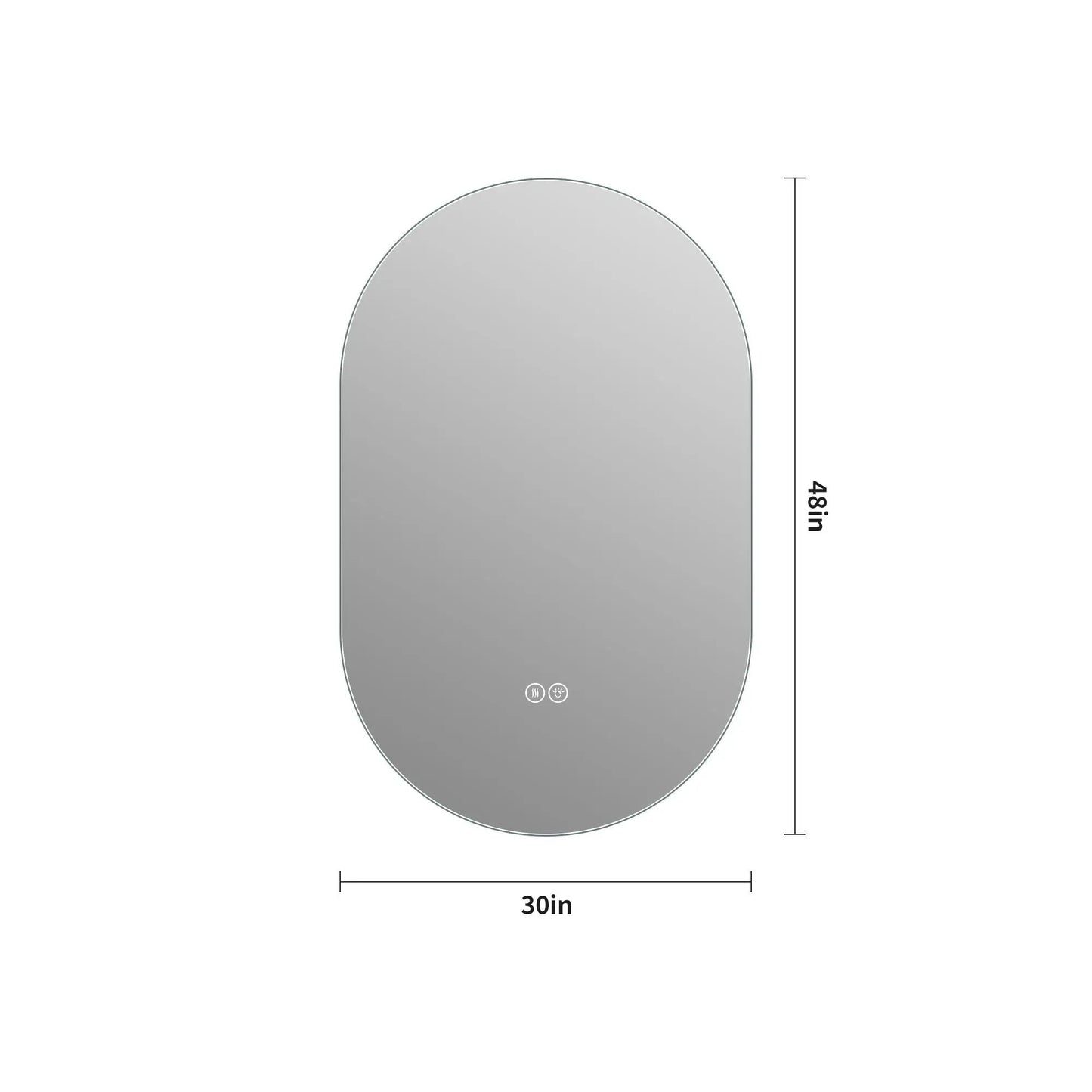 Smart Wall Mounted LED Mirror With Anti Fog
