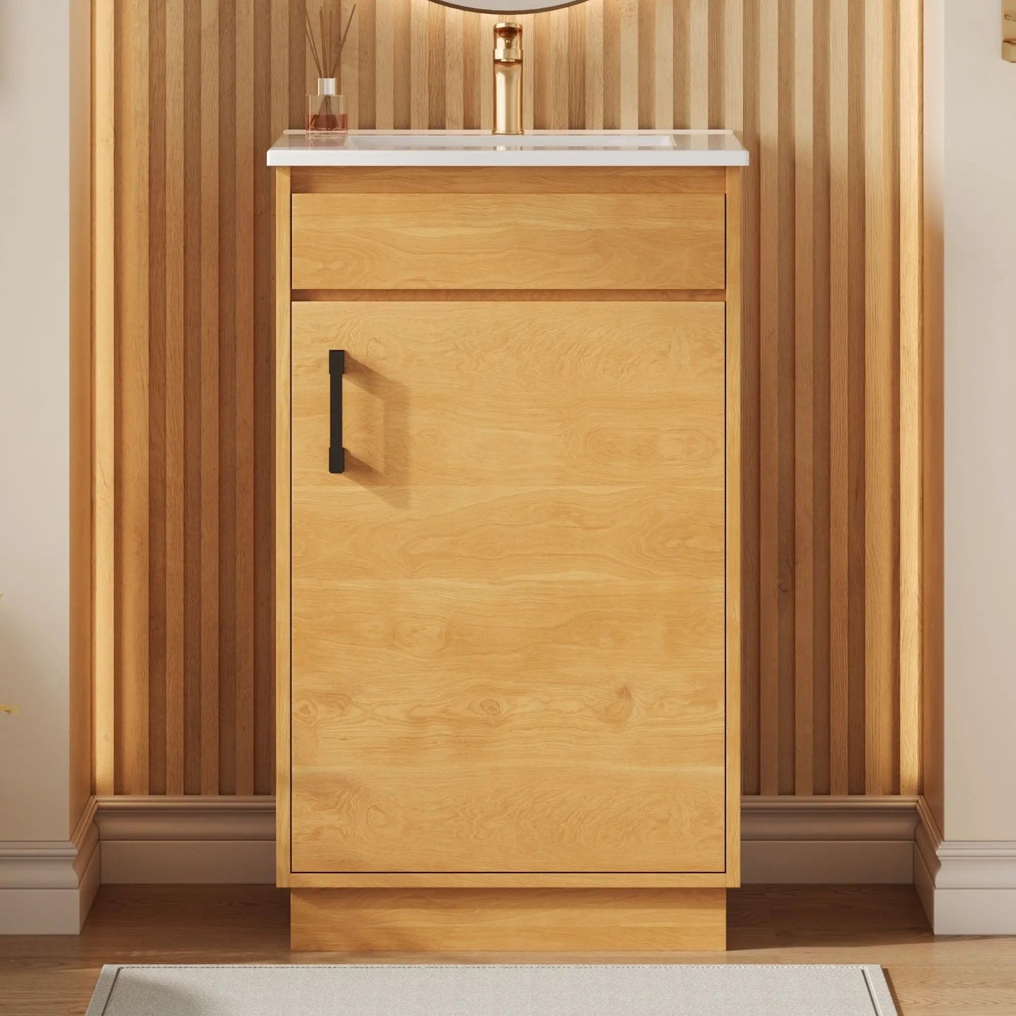 Bathroom Vanity with Sink, Freestanding Cabinet