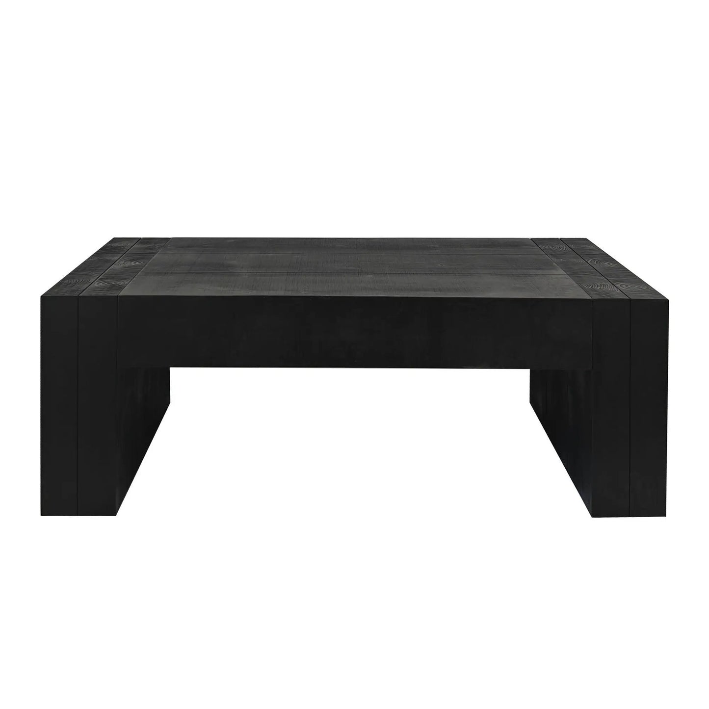 Minimalist Rectangular Center Table For Living Room black wood finish coffee table with visible grain on Tampa Home & Garden Store