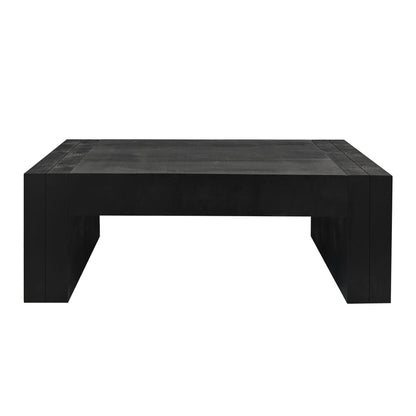 Minimalist Rectangular Center Table For Living Room black wood finish coffee table with visible grain on Tampa Home & Garden Store