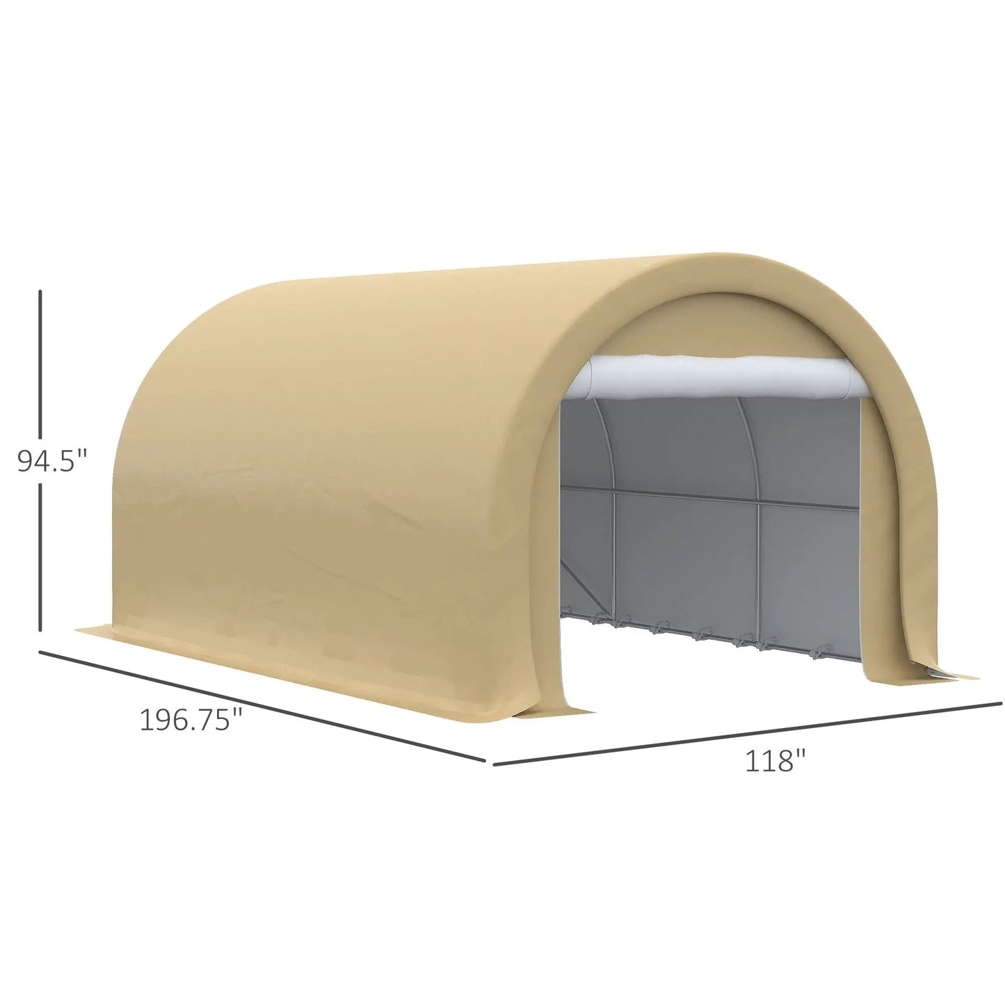 Outsunny 10x16 Carport with Heavy Duty Tent