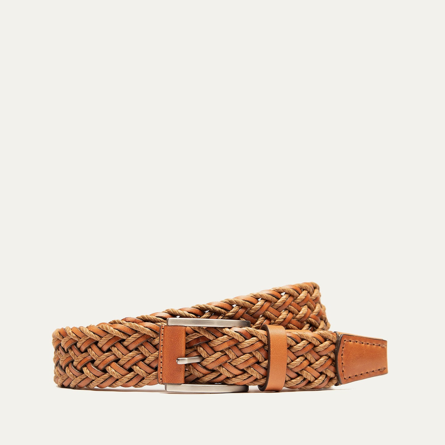 Leather Braided Wax Cord Belt