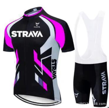 Red Cycling Jersey With Short Sleeve Bib Shorts