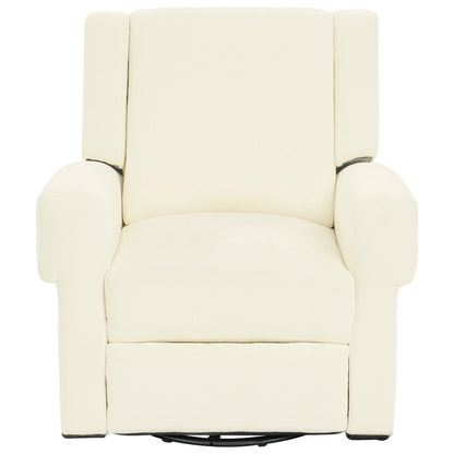 Manual Recliner Chair with Swivel Rocker Function in cream upholstery by Unique Piece Furniture on Tampa Home & Garden Store