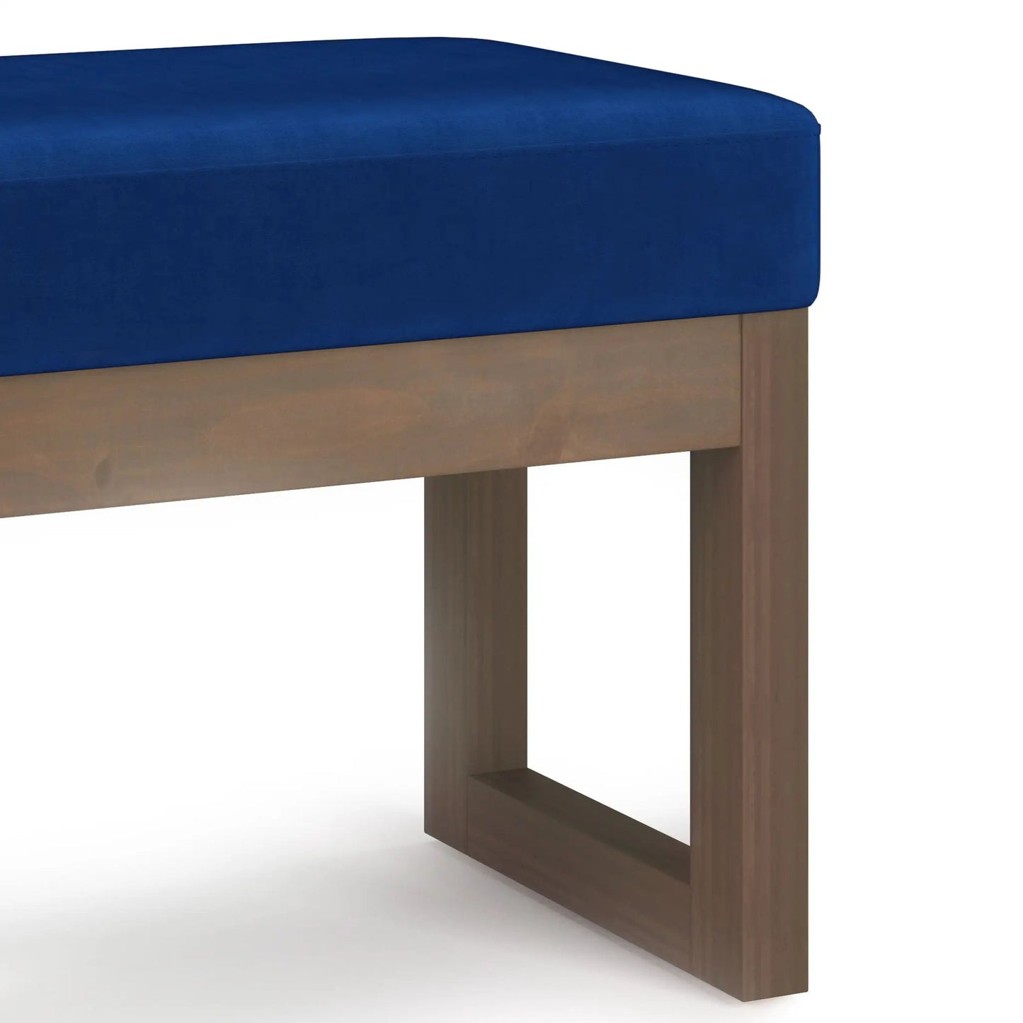 Milltown Upholstered Ottoman Bench With Driftwood