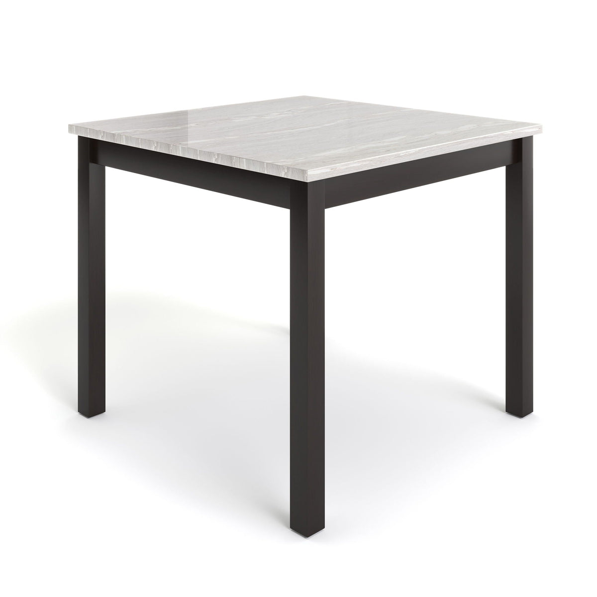 Espresso/White 5 Piece Bar Table and Stools Set with light gray wood grain top and dark legs on Tampa Home & Garden Store