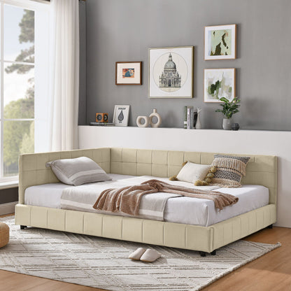 Mid-Century Upholstered Bed Frame and Backrest