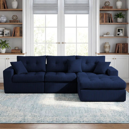 Corner Chaise L-Shaped Sectional Sofa Bed