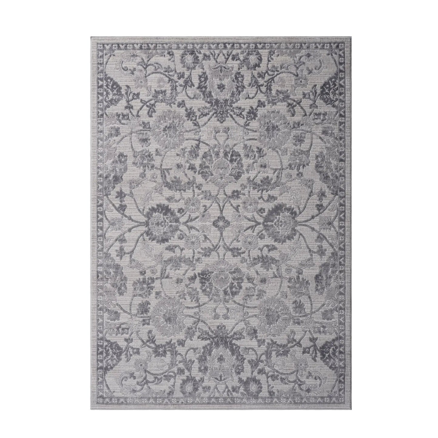 Marfi Trendy Oriental Area Rug by Unique Piece Furniture in muted grey floral pattern on Tampa Home & Garden Store