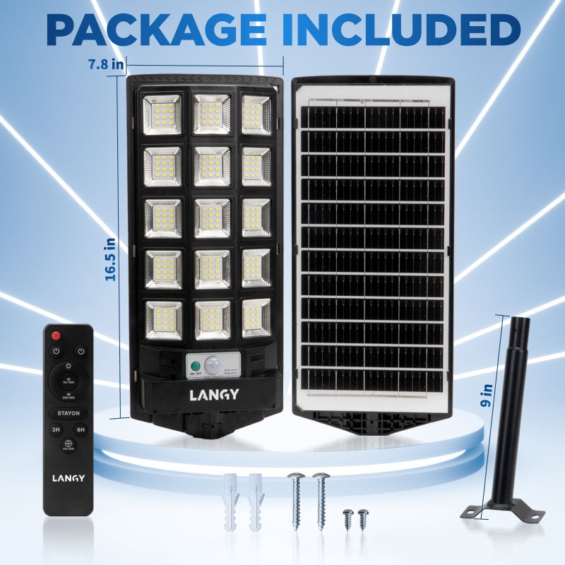 60W 90W Solar Outdoor Dusk to Dawn Lights with Remote Control - Tampa Home & Garden Store