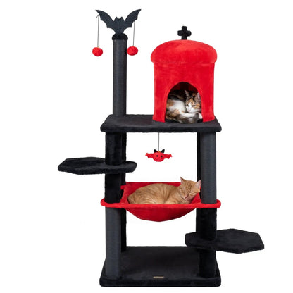 60-Inch Gothic Cat Tower With Coffin Bed