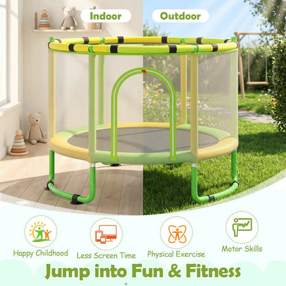 60 Inch Kids Trampoline With Adjustable Gym Bar