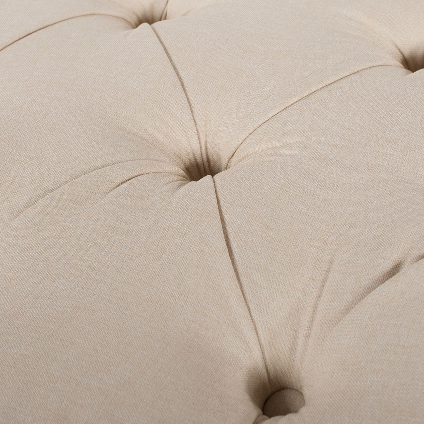 Jacqueline tufted roll-arm storage bench in beige fabric by HouseOfZazla on Tampa Home & Garden Store