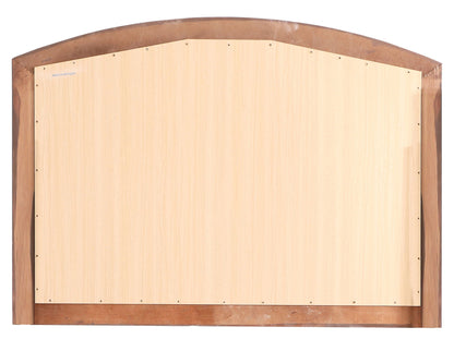 Ashford Mirror back view in cappuccino beige with curved arch wood frame and backing on Tampa Home & Garden Store