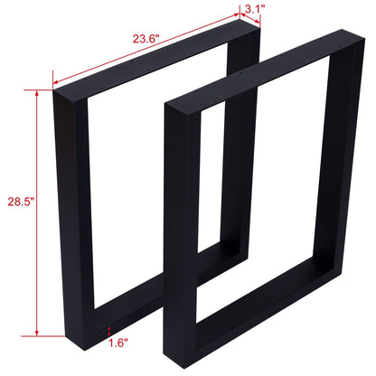 Heavy Duty Steel Table Legs with Wide Metal Base in black finish by HouseOfZazla, table bases on Tampa Home & Garden Store