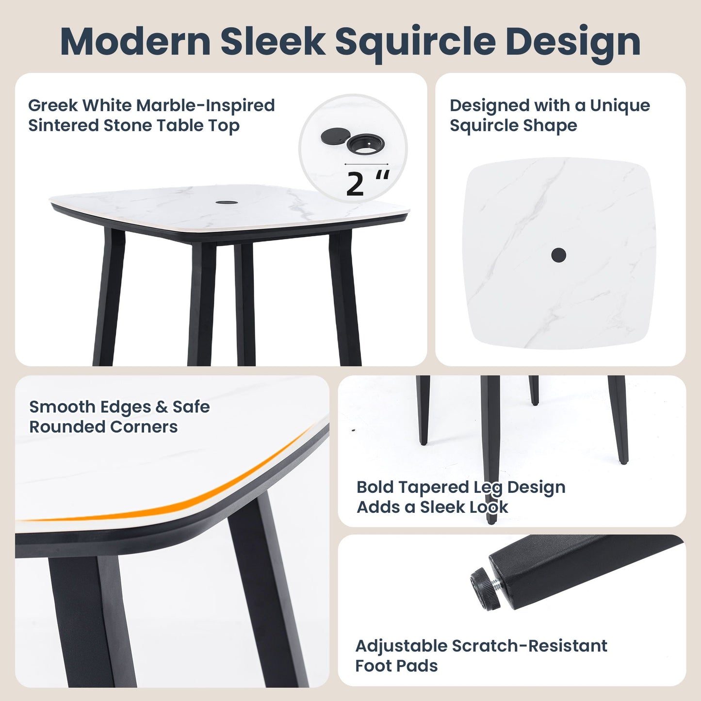 Outdoor Patio Bar Set And Sintered Stone Table