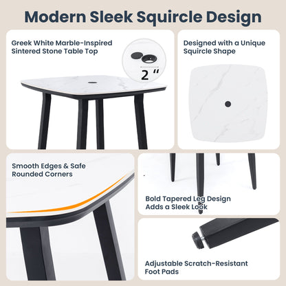 Outdoor Patio Bar Set And Sintered Stone Table