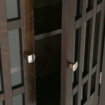 Bedford Storage Media Cabinet with Glass Doors