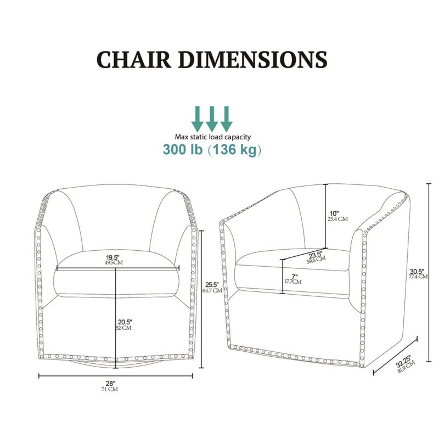 Elegant Chair 360 Degree Rotation and Comfort