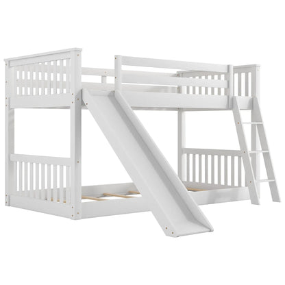 Bunk bed with slide and ladder, white finish, Unique Piece Furniture on Tampa Home & Garden Store