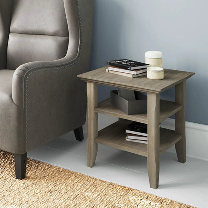 Acadian Handcrafted End Table Solid Wood