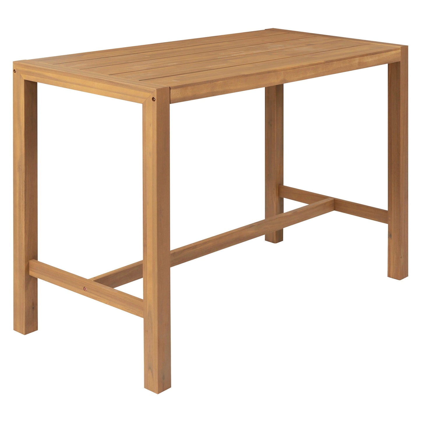 Patio bar table natural wood with slatted top HouseOfZazla 5 Piece Outdoor Set on Tampa Home & Garden Store