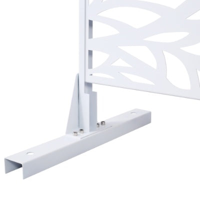 Metal Outdoor Privacy Screen 76x48 in freestanding decorative garden panel UpTrend Deals white on Tampa Home & Garden Store