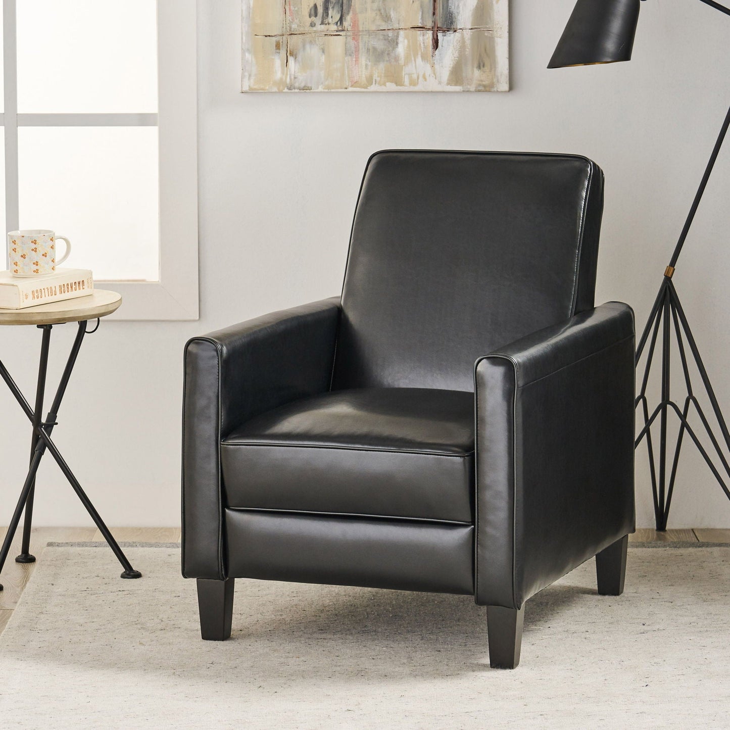 Upholstered Push Back Recliner Chair and Lounge