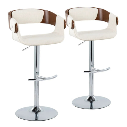 Elisa Mid Century Modern Barstool Swivel Set of 2